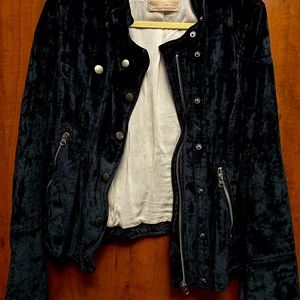 Free People Dusk Til Dawn Velvet Jacket